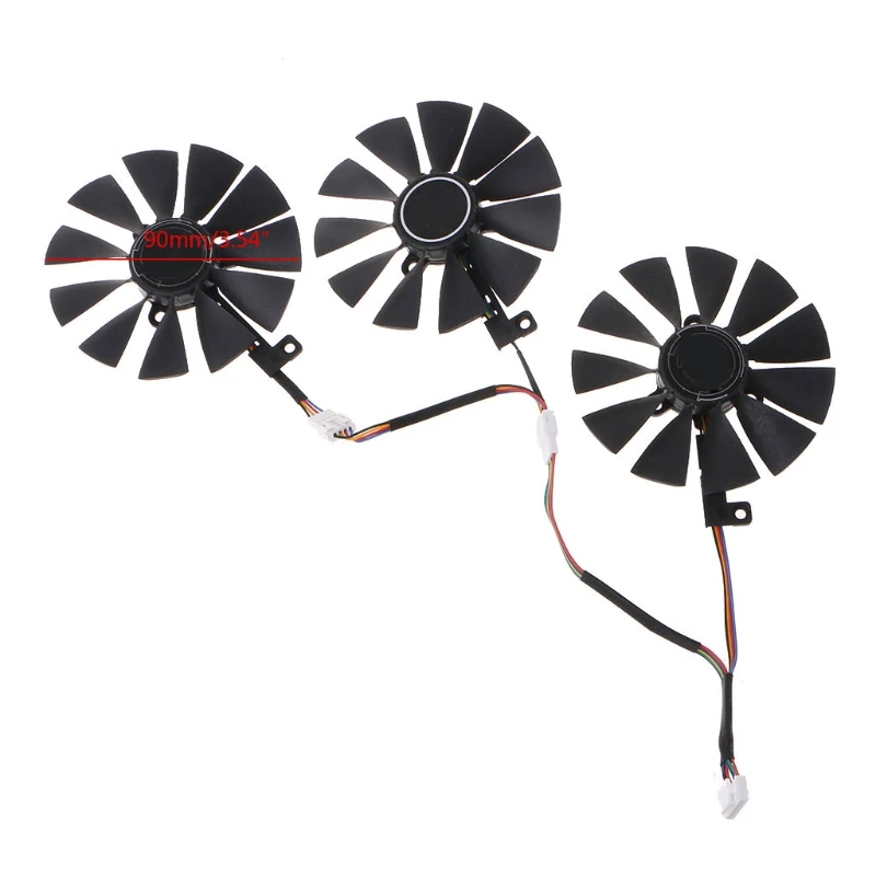  90MM T129215BU 7Pin Quiet VGA Fan Graphics Card Cooling for GTX1080Ti R9 390X/39012V 0.5A USB Powered | Компьютеры и офис