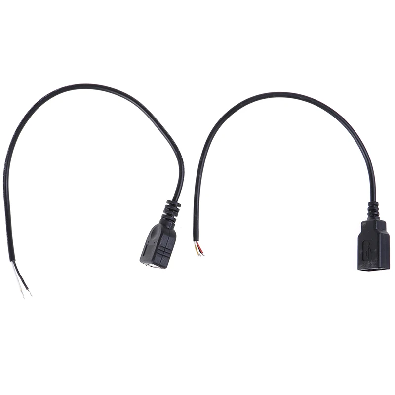 1 шт. 26 см 30 USB 2 0 Гнездовой разъем Jack кабель питания 2Pin 4Pin Черный зарядный передачи