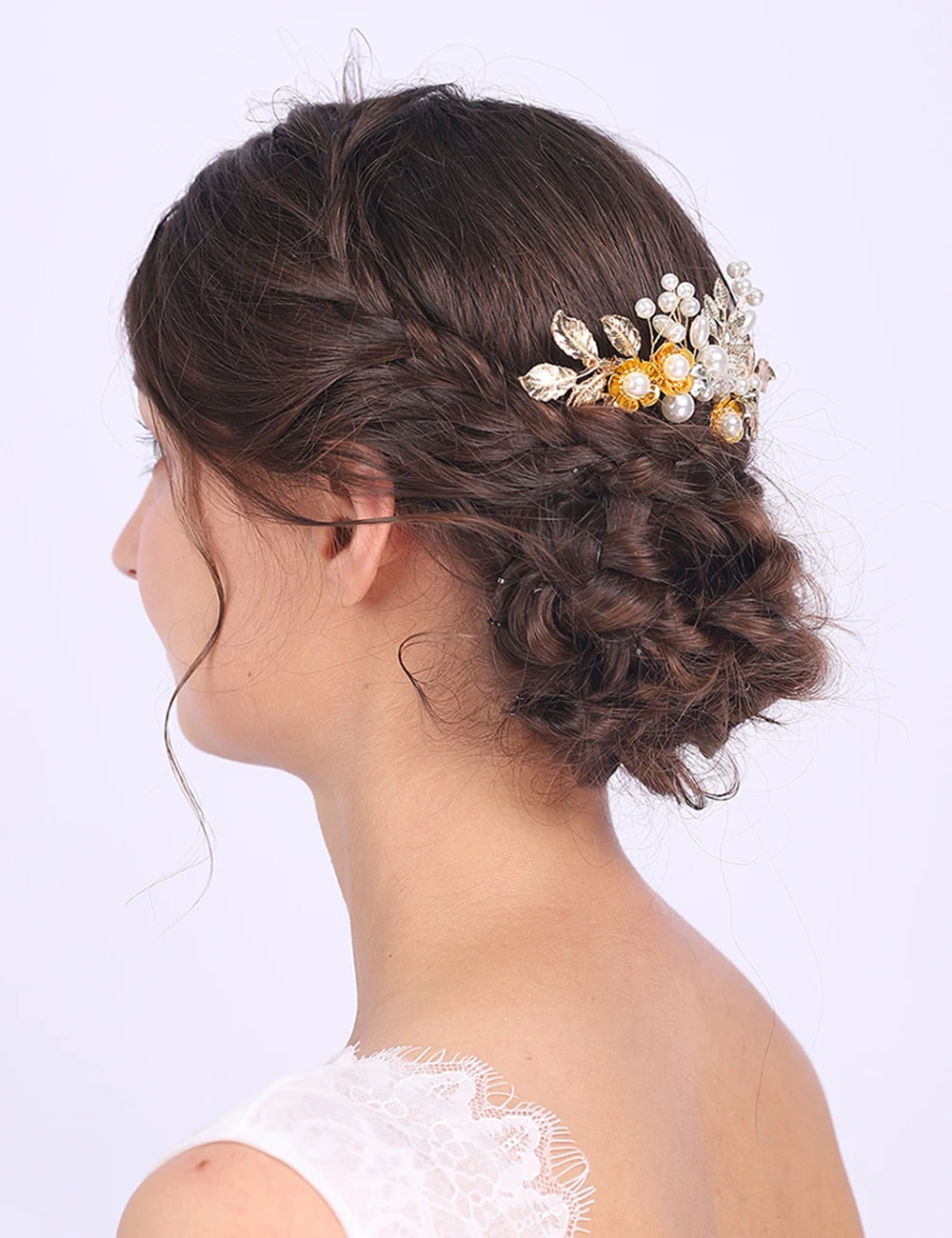 Винтажные Украшения для волос с золотыми цветами и искусственными Богинями