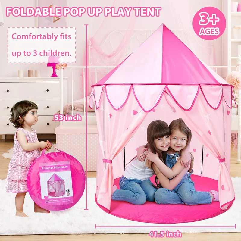 

Outdoor Game Tent Kids Play House Cottage Toy Tent Baby Toy Tent House for Ocean Balls Kids Play Ball Pool Double Windows
