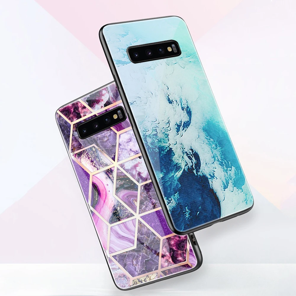 

Marble Texture Case For Samsung S21 S10 S9 S8 S10e S20 Ultra A51 A71 A50 A21S A20E A70 Note 20 10 9 8 Plus Tempered Glass Fundas