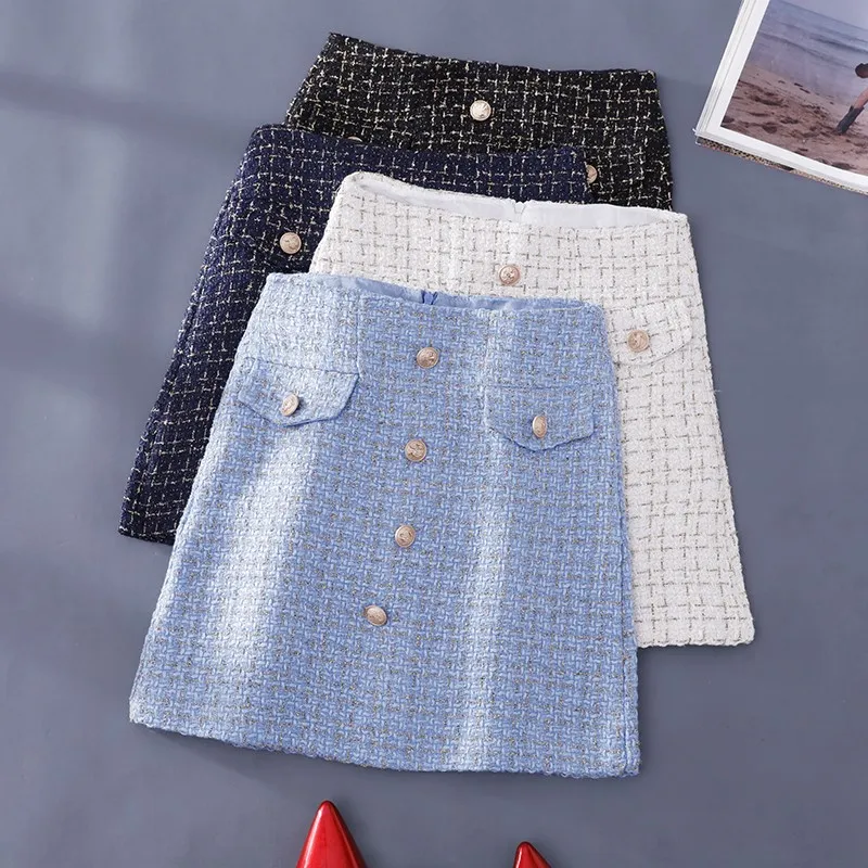 Весенняя облегающая Сексуальная клетчатая мини юбка с высокой талией Женская на