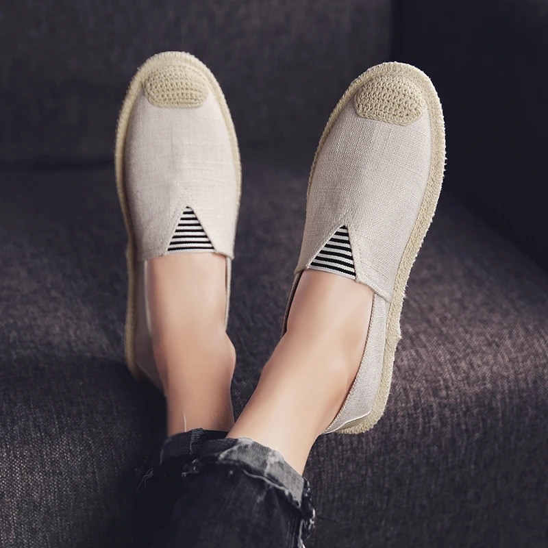 2019 трендовые Молодежные мужские кроссовки льняная дышащая прогулочная обувь