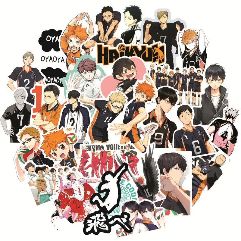10/30/50 шт. Японское Аниме Haikyuu! Мультяшный стикер для багажа ноутбук скейтборд мото