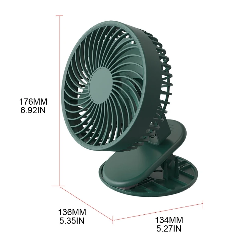 Портативный Настольный вентилятор для коляски вращающийся на 360