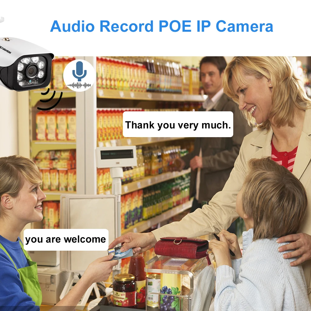 HCVAHDN H.265+ 16CH 4K 5MP CCTV System NVR Kit 5MP Super Outdoor  Security IP Camera POE Video Surveillance set