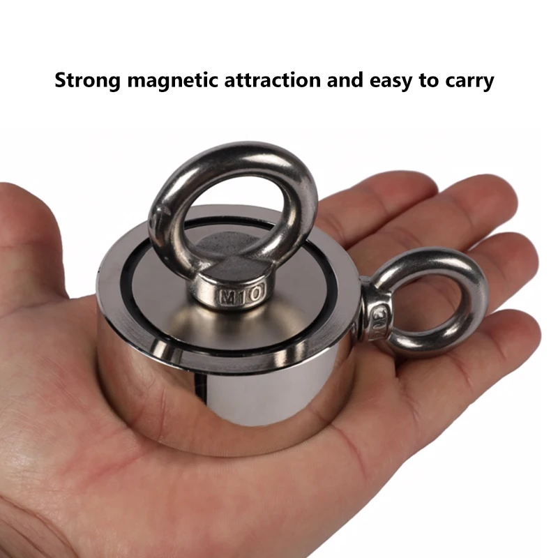 

400KG With 10M Rope Super Strong Magnet Pot Fishing Magnets Salvage Fishing Hook Magnets Strongest Permanent Powerful Magnetic