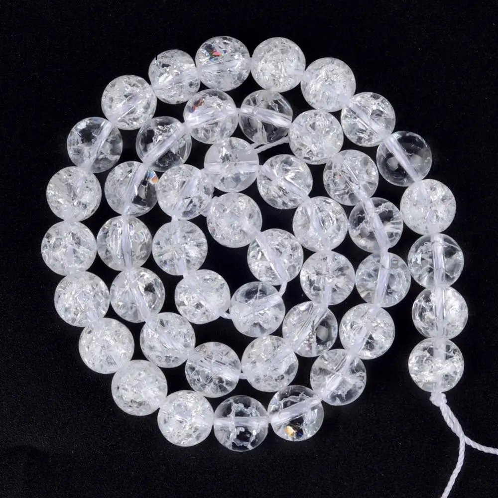 Бусины Из Натурального белого кристалла с трещинами кварца для изготовления