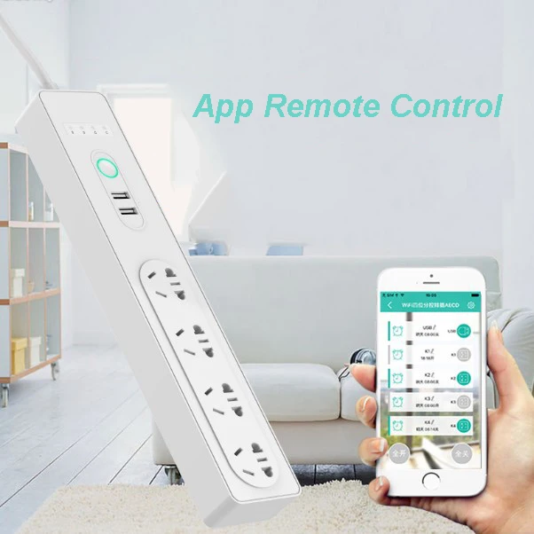 Wifi Smart Power Strip 4 Way AU электрическая розетка Защита от перенапряжения удлинитель