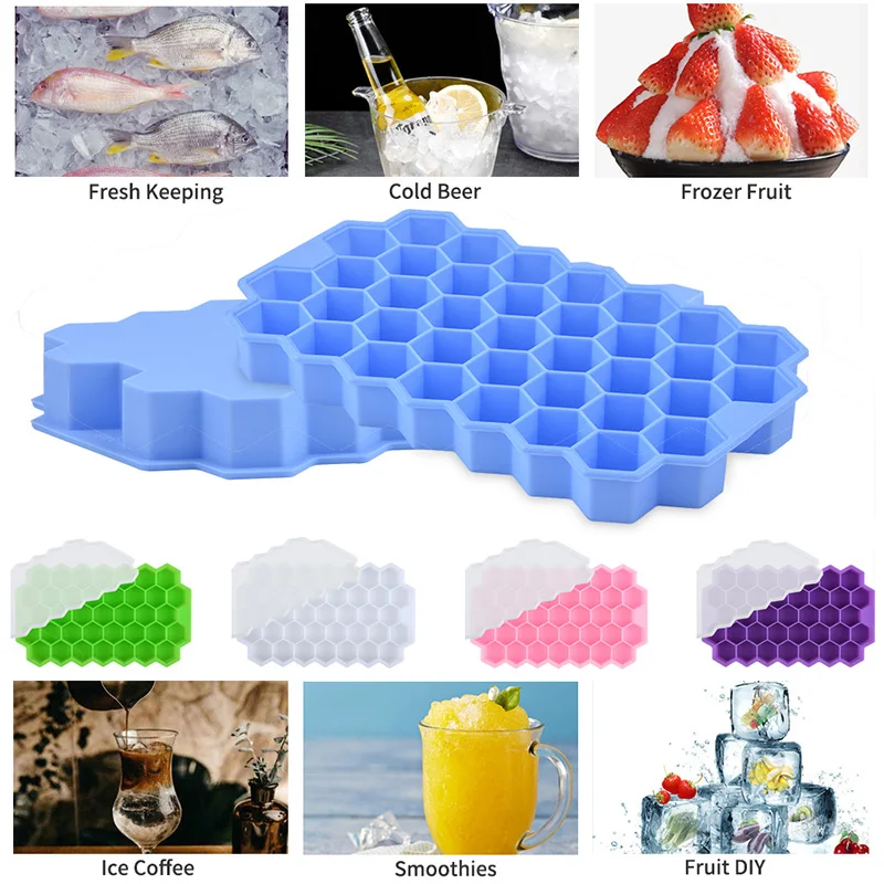 SILIKOLOVE многоразовая форма для кубиков льда с 37 полостями силиконовая поднос
