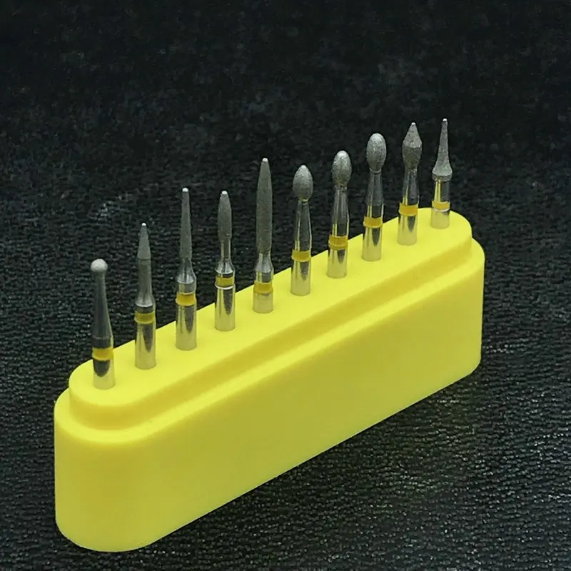 10 шт./компл. стоматологический лабораторный алмаз сверла боры заусенцы рыбий