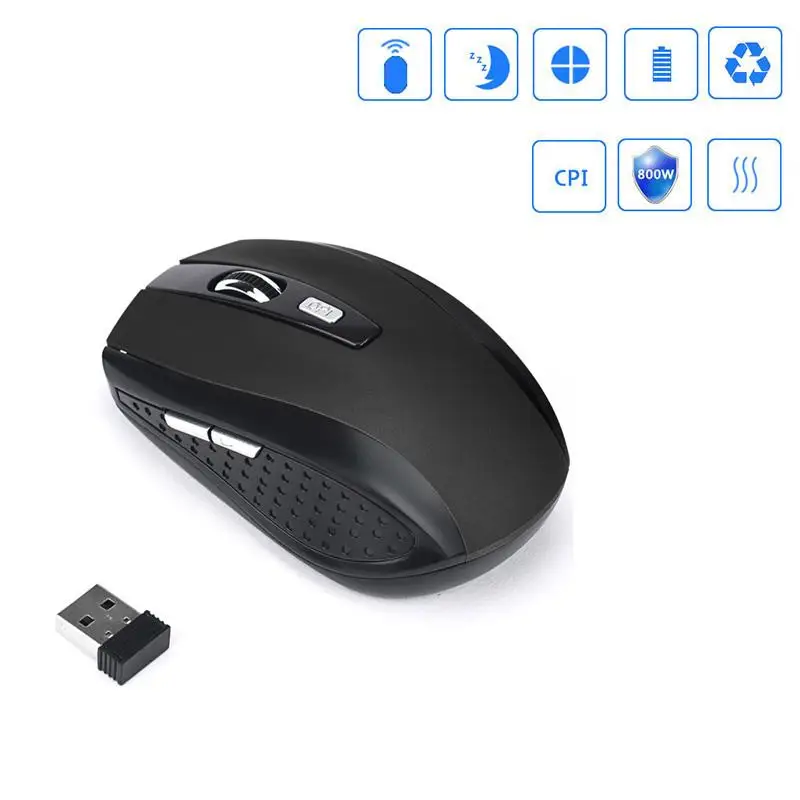 

2.4ghz Computer Mouse Portable 6 Keys Usb Receiver Wireless Gaming Mouse light weight Wireless transmission can reach 10-15m