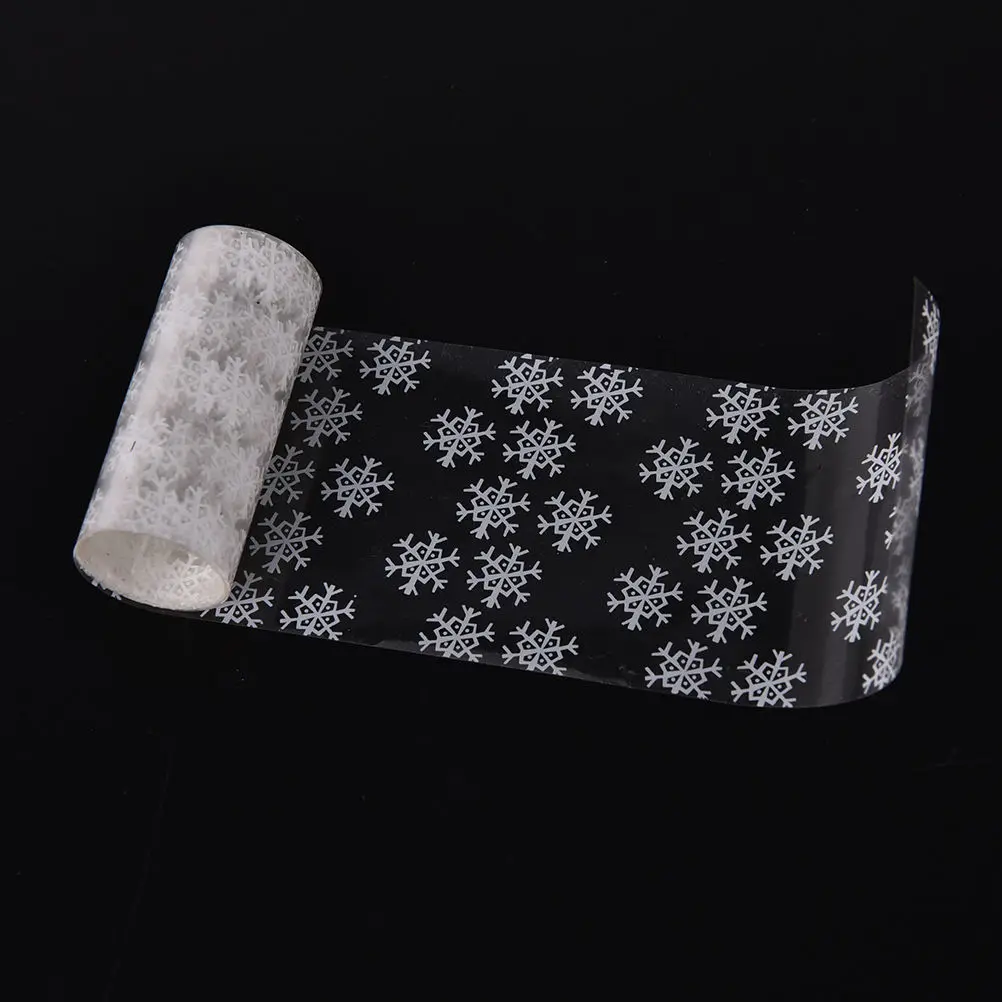 1 шт инструментов для ногтей Наклейка из фольги белый 3D Снежинка Дизайн Рождество