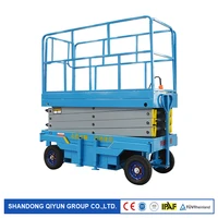 qiyun 500kg 4m 6m 7m 8m 9m 10m aerial working lift platform mobile hydraulic scissor lift with ce iso used for aerial working