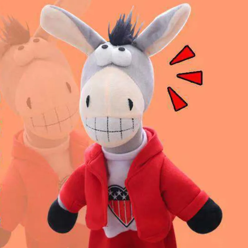 Творческий плюшевый Ослик куклы тряску головой осел детские плюшевые пение