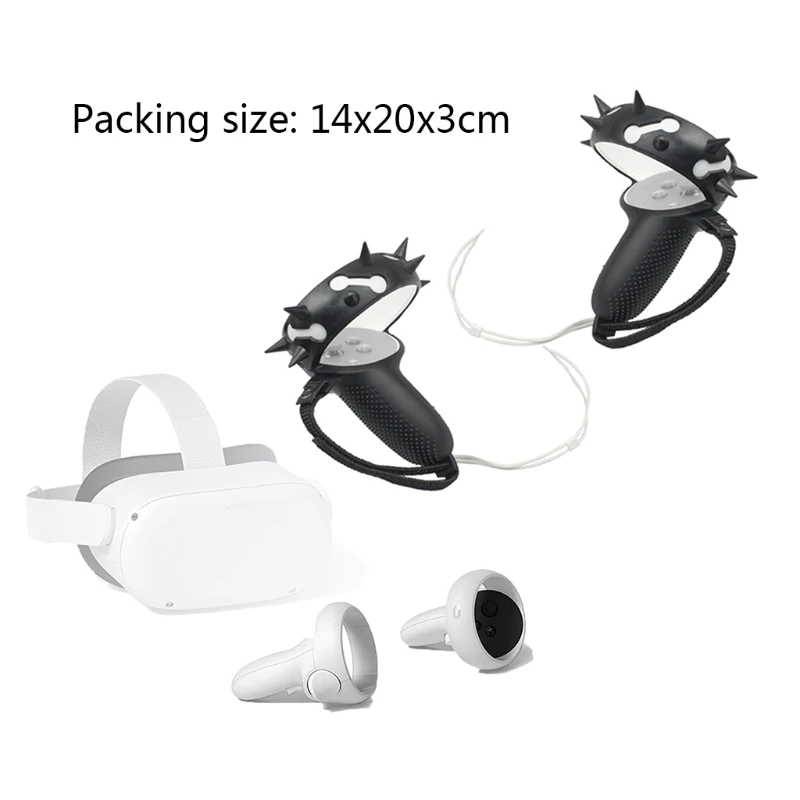 

Collision Avoidance Protection Knuckle Strap Silicone Case Handle Grip Strap Grip Cover for -Oculus Quest 2 VR Touch Controller