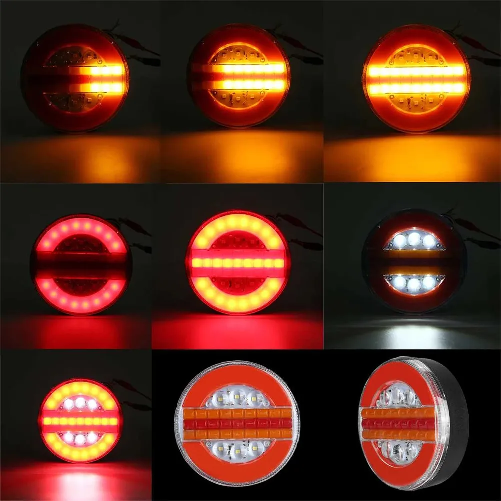 

2X Truck Brake Light LED Trailer Tail Light 24V Running Water Bread Light Cars, Trucks, Truck Trailers