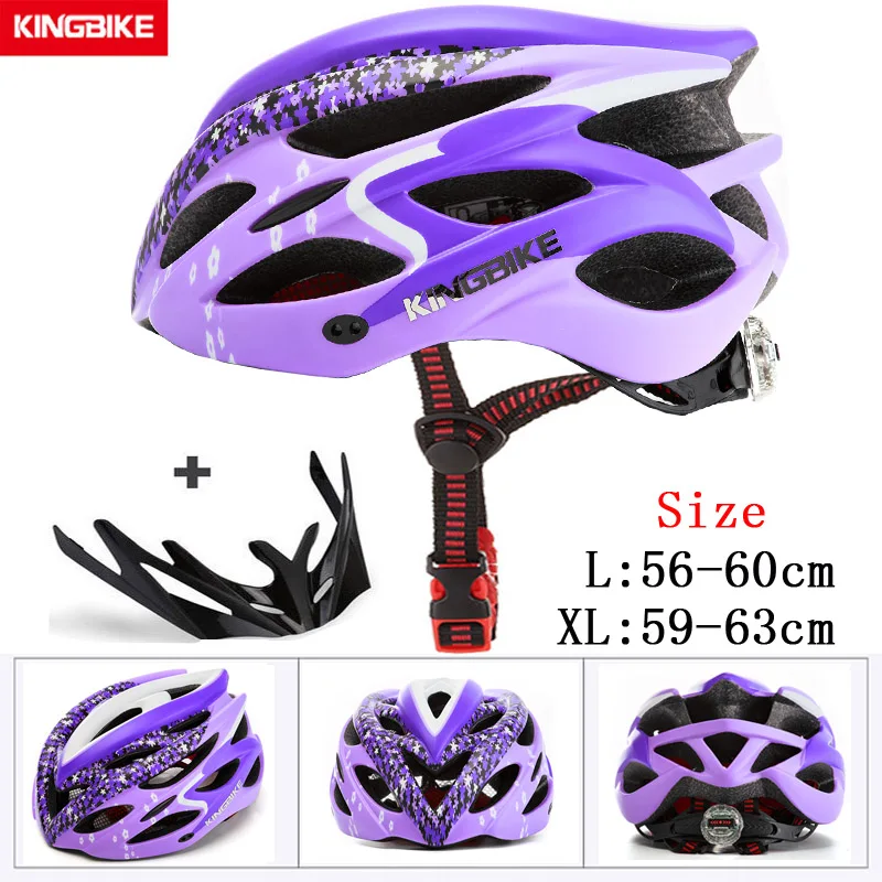 D-656-purple KINGBIKE мужской черный матовый велосипедный шлем MTB вниз холм велосипедный шлем сверхлегкий в форме велосипедный шлем Размер L/XL Casco Ciclismo - Цвет: D-656-purple