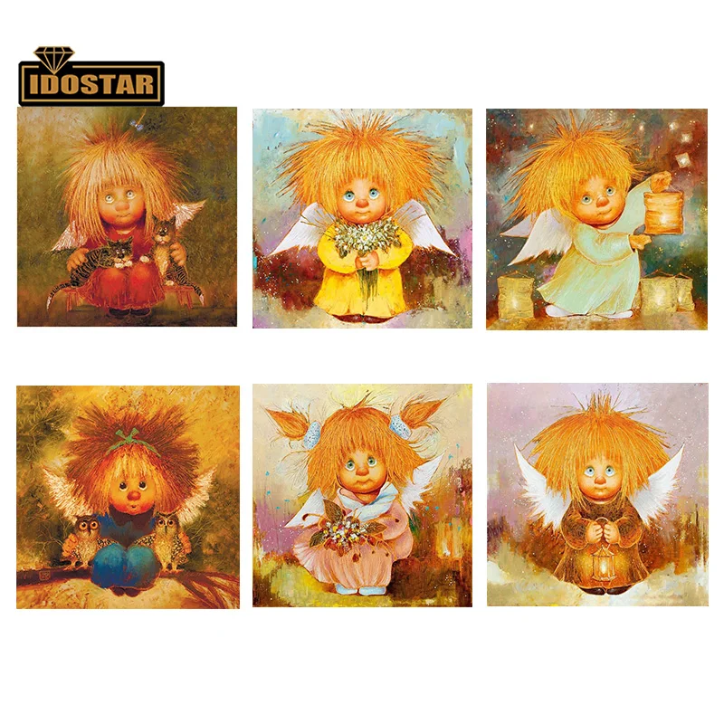 

5D Diy Алмазная картина Фея Ангел девочка крестиком Стразы Алмазная вышивка мозаика набор художественный Настенный декор детский подарок