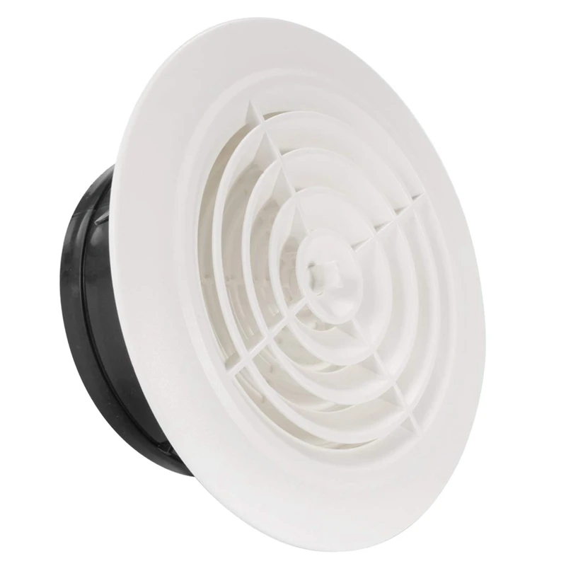 

2 Pieces 6 Inch Round Air Vent ABS Louver White Grille Cover Adjustable Exhaust Vent Fit for Bathroom Office Kitchen Ventilation