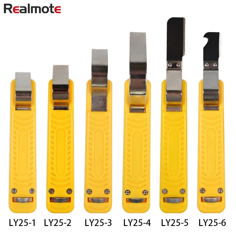 

Realmote Adjustable Insulated Round Wire Stripper Cable Stripper PVC Cable 4-50mm Professional Electrical Peeling Knife