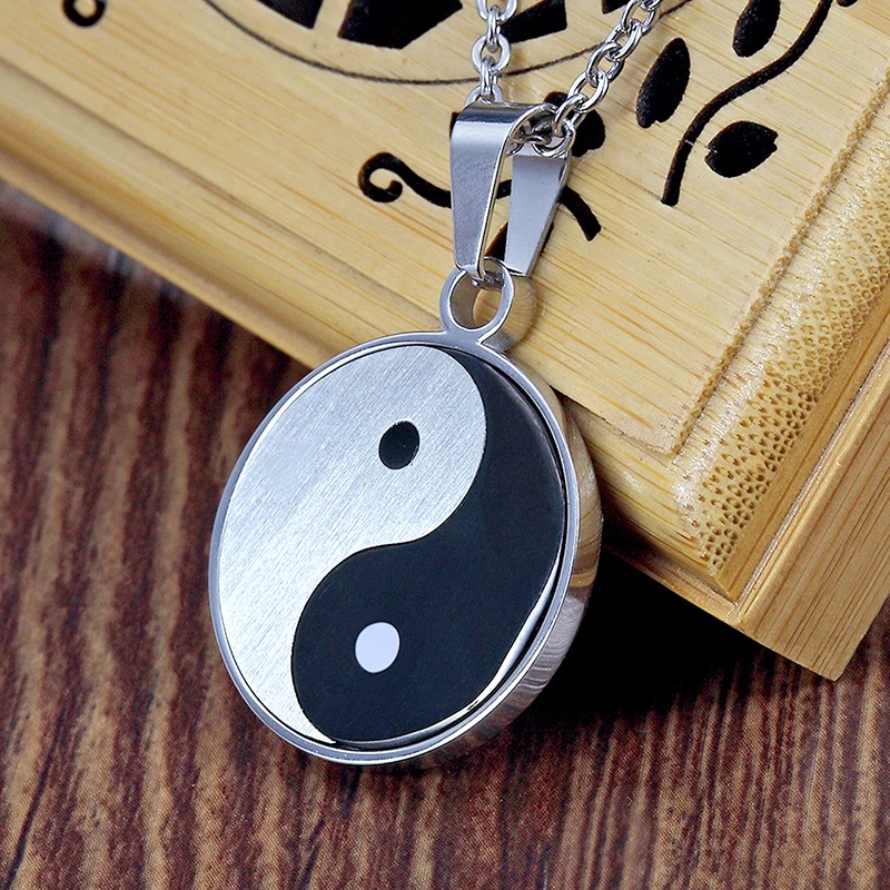Хит классический китайский кулон Тай Чи Инь Ян баккуи ожерелье серебряного