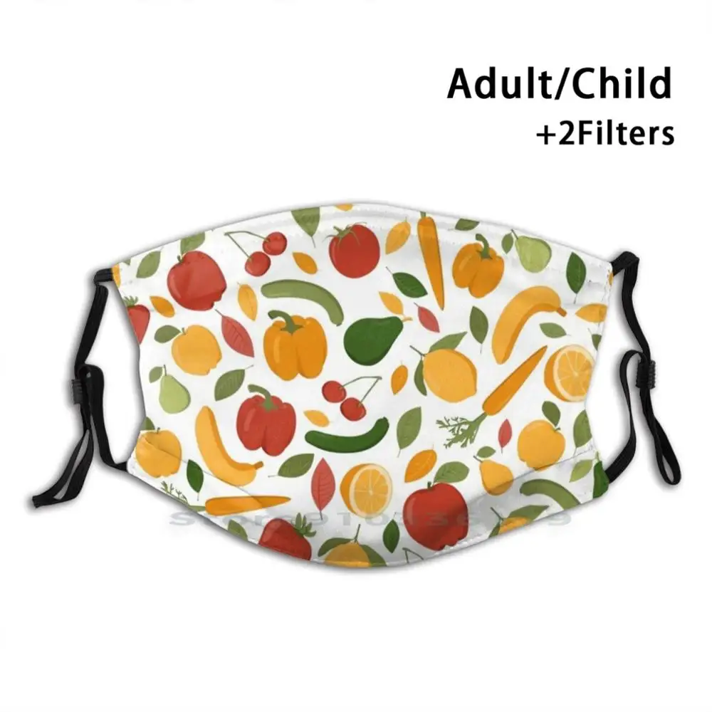 Веганская взрослая детская моющаяся забавная маска для лица с фильтром