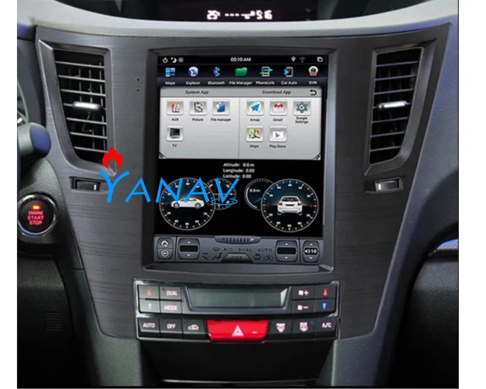 

Car Vertical Screen Navigation For-Subaru Legacy Outback 2009-2014 PX6 Android GPS Radio Auto Stereo Tesla Style Head Unit