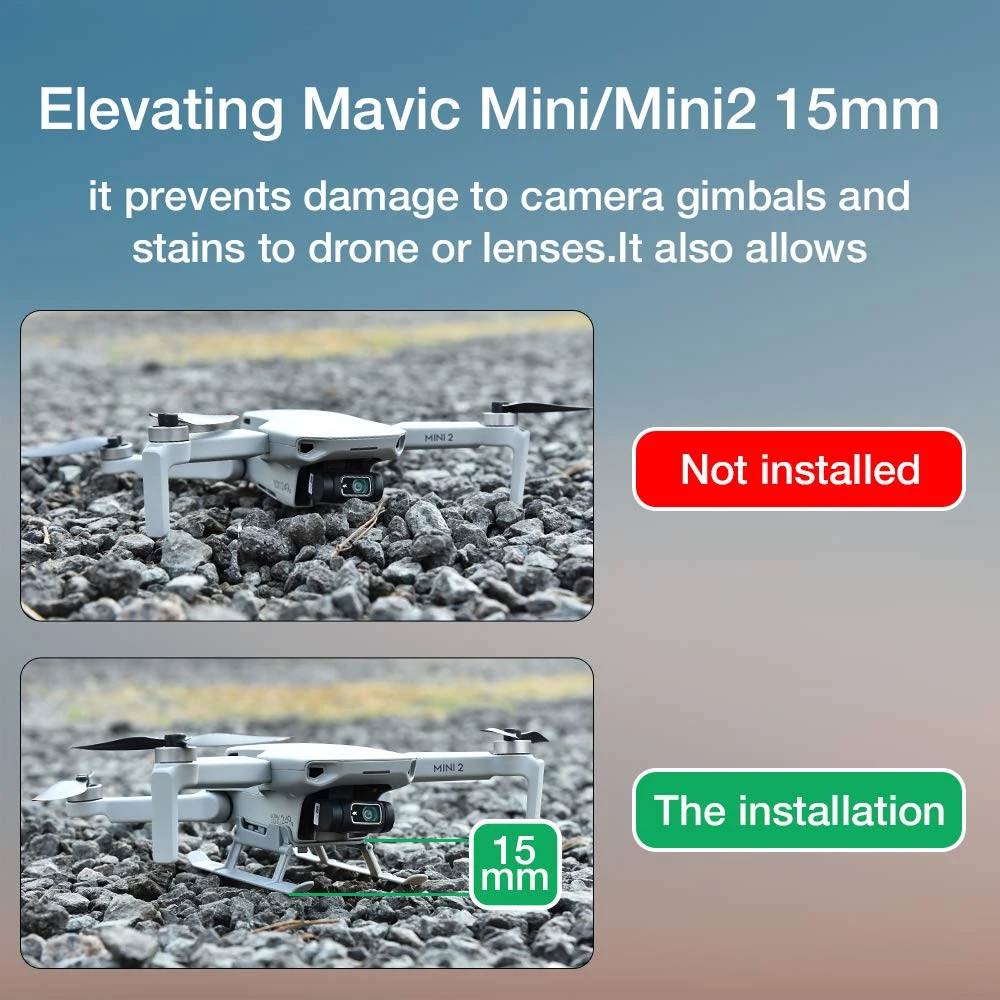 Складное шасси для DJI Mavic Mini 2 Расширенная высота опора ног защитная подставка