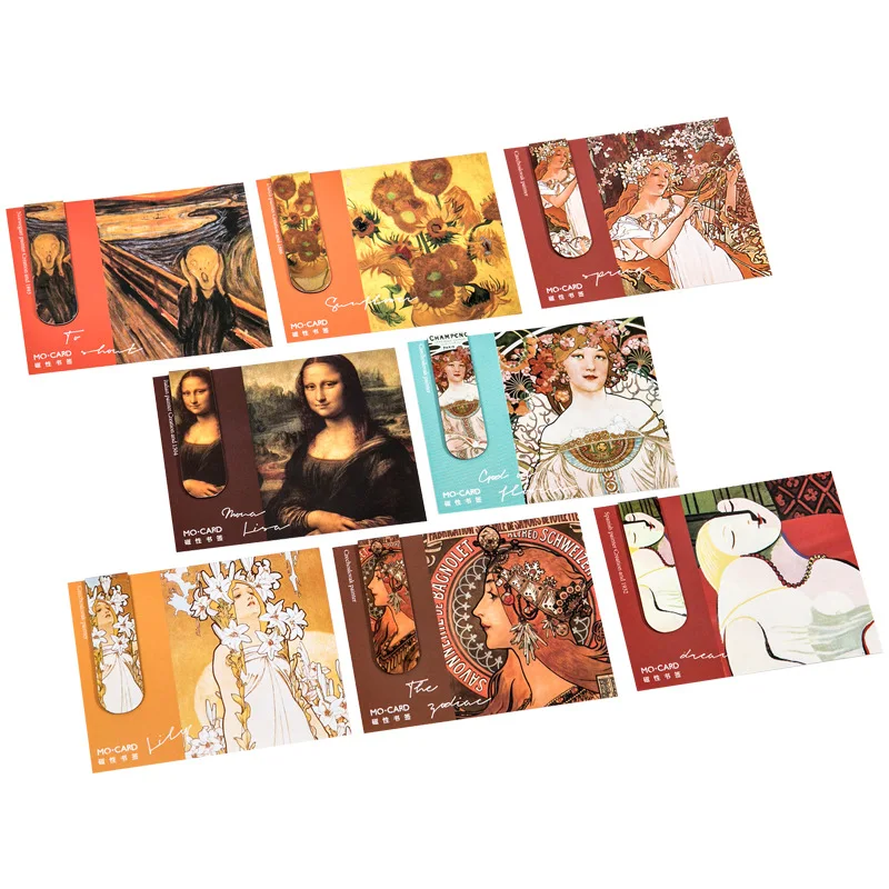 

Musha Series Retro Magnetic Bookmarks Magnet Page Markers Assorted Book Markers Set For Students Reading