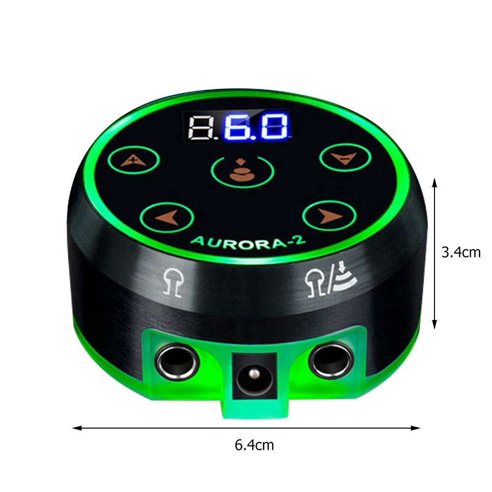 

Professional Mini AURORA II with LCD Tattoo Power Supply with Power Adaptor Used for Pedals 1/4 Monophonic Jack Input