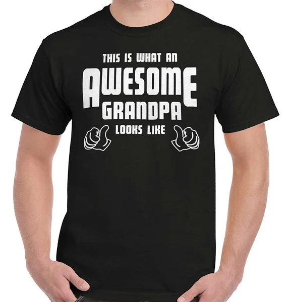 

Awesome Grandpa Shirt World Greatest Father Day Gift Dad Fun T-Shirt O-Neck short sleeved T shirt summer fashion loose