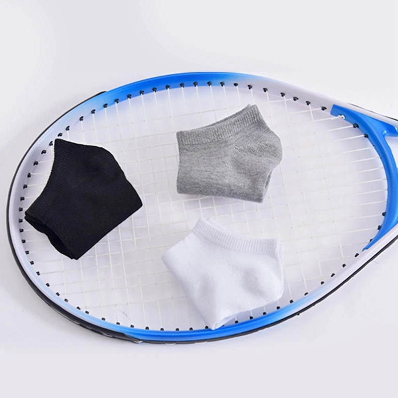 

1pair Women Socks Breathable Sports Socks Solid Color Boat Socks Comfortable Cotton Ankle Socks White Black Grey