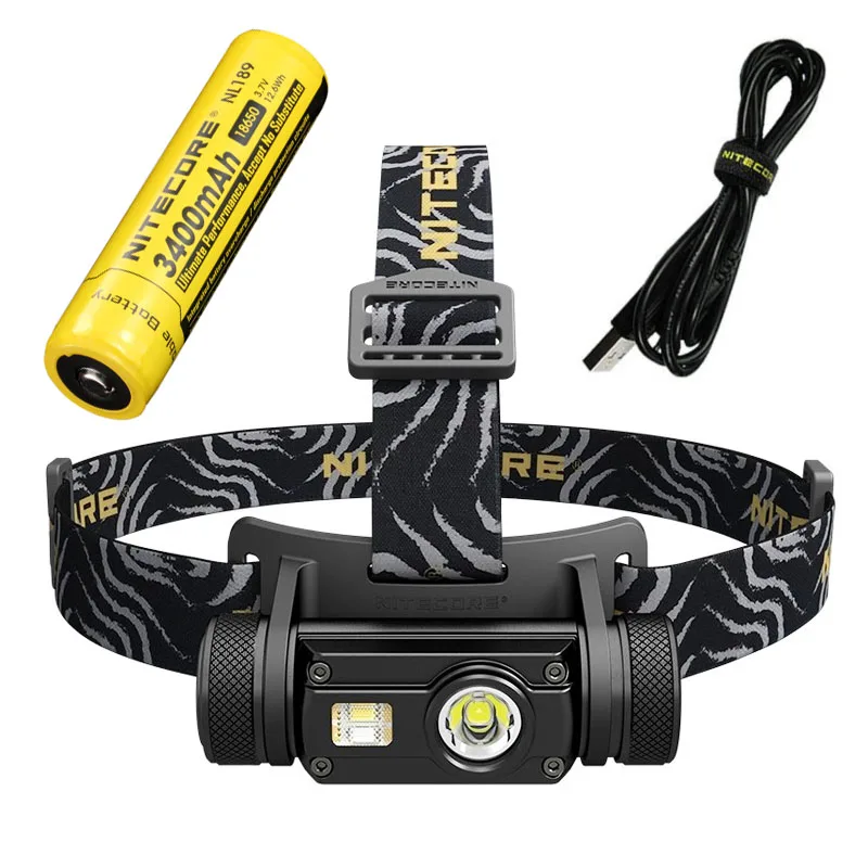 Налобный фонарь NITECORE HC65 CREE дальность луча 1000 лм 110 м красный светильник с