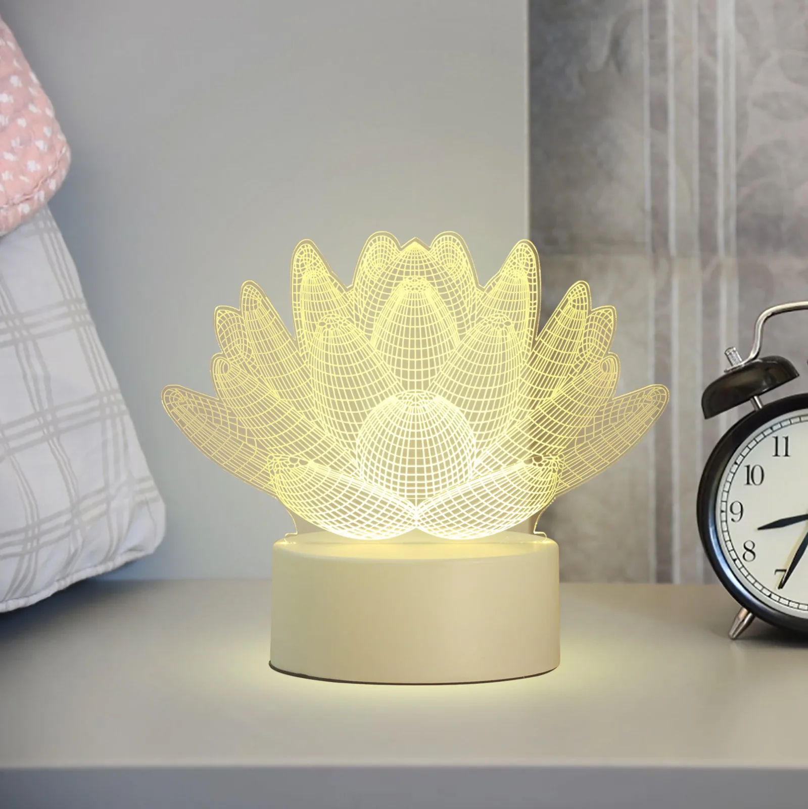 

3D светодиодный Ночной светильник, креативная и теплая лампа, праздничный детский подарок на день рождения, праздничный акриловый светодиод...