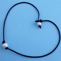 creative temperament leather rope imitation pearl necklace jewelry accessories 2021
