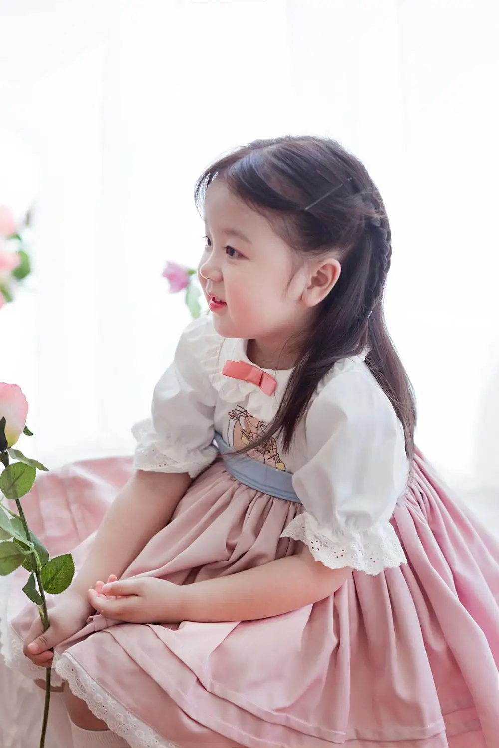 Женское летнее осеннее платье в виде розового кролика | Детская одежда и обувь