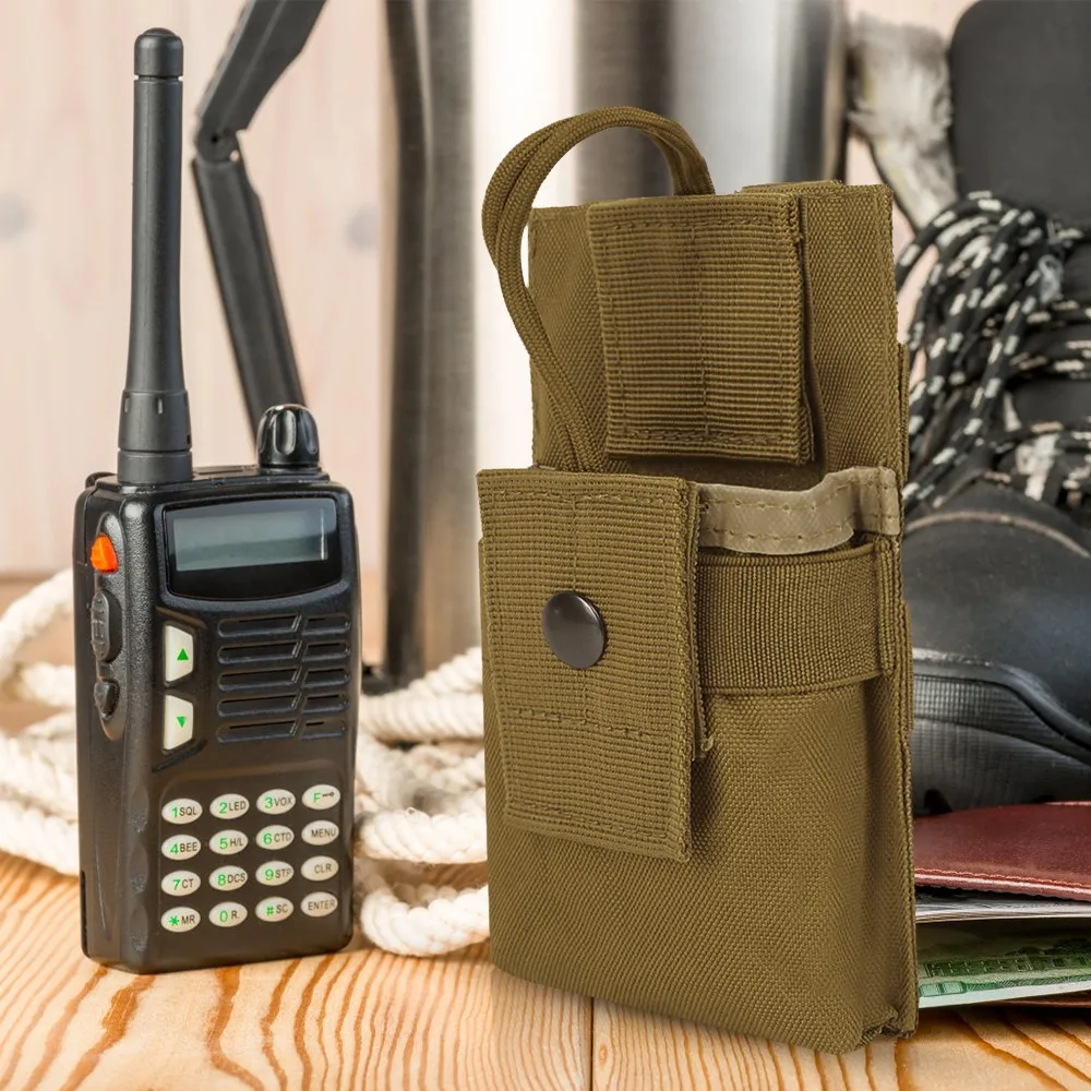 

Tactical Molle Radio Walkie Talkie Pouch Waist Bag Holder Pocket Portable Interphone Holster Carry Bag Molle Mobile Phone Pouch
