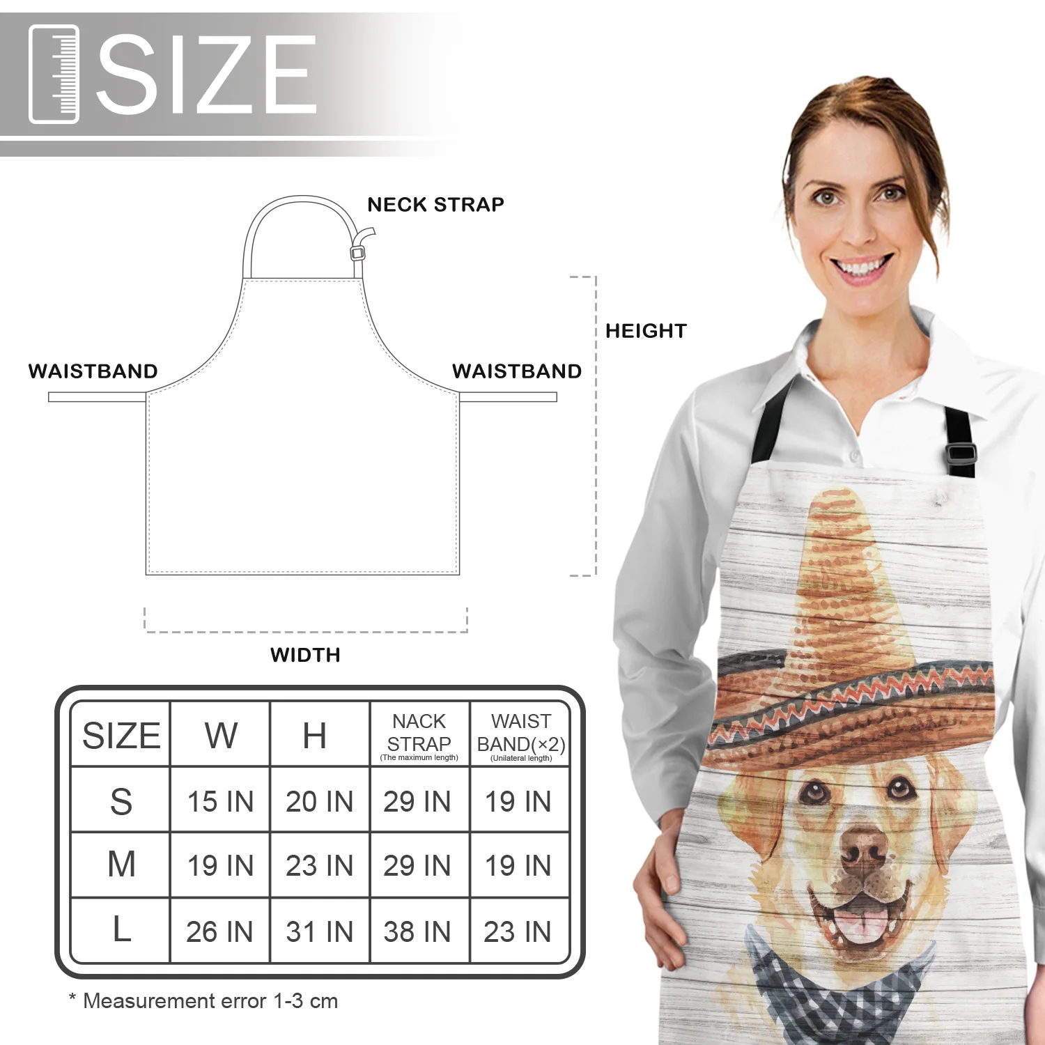 Смешной фартук золотой ретривер собака на деревянной доске Кухонные фартуки для