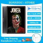 Планшет ZONNYOU на Android, 10 дюймов, Восьмиядерный процессор, 4 Гб ОЗУ, 32 Гб ПЗУ, 4G Двойная LTE сеть, планшет ПК с двойной камерой, Wi-Fi