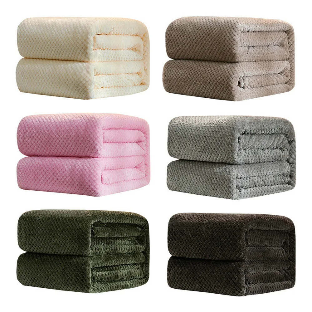 

Warm Blanket Flannel Sofa Office Children Blanket Portable Travel Cover Blanket