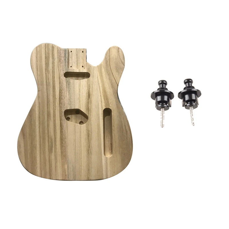 A Pair Of Guitar Strap Locks Black with Hollowed Sanding Unfinished Handcraft Electric Bass Wood Body Barrel | Спорт и развлечения