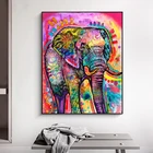 Художественные плакаты и принты с изображением животных на холсте, художественные плакаты и принты с изображением слона для гостиной, домашнего декора