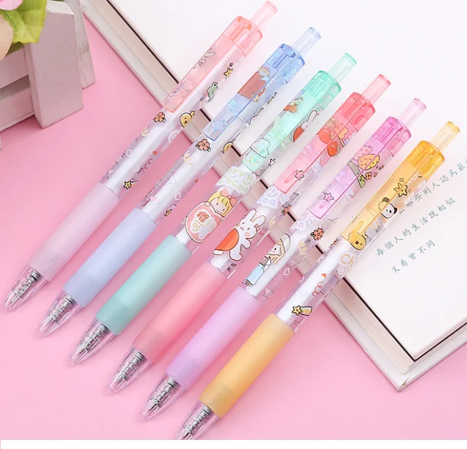 

1PC Lovely Rabbit Gel Pen Cartoon Automatic Gel Pen School Office Student Stationery Children's Gifts(SS-1056)