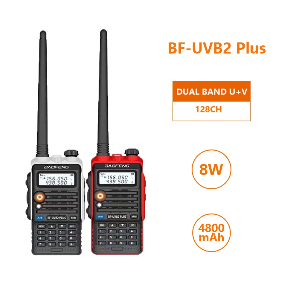 2pcs/lo Baofengt BF-UVB2 WalkieTalkie High Power Dual-Band Radio Mobile Comunicador Ham CB Radio Handheld Transceiver