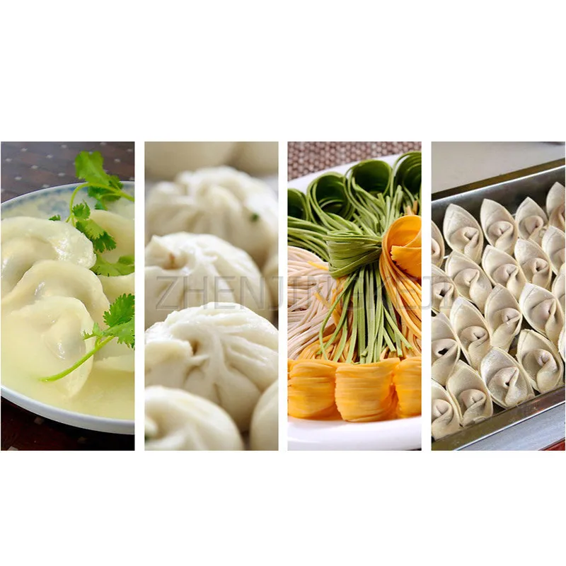 

Electric Noodle Machine Vertical Chain Type 1.2KW Dough Press Kneading Dumpling Skin Bakery Ramen House Restaurant Commercial