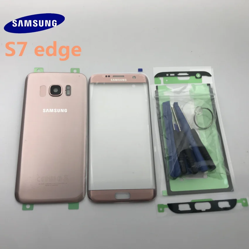 Оригинальная Задняя стеклянная крышка Samsung Galaxy s7 edge G935 задняя батарейного отсека