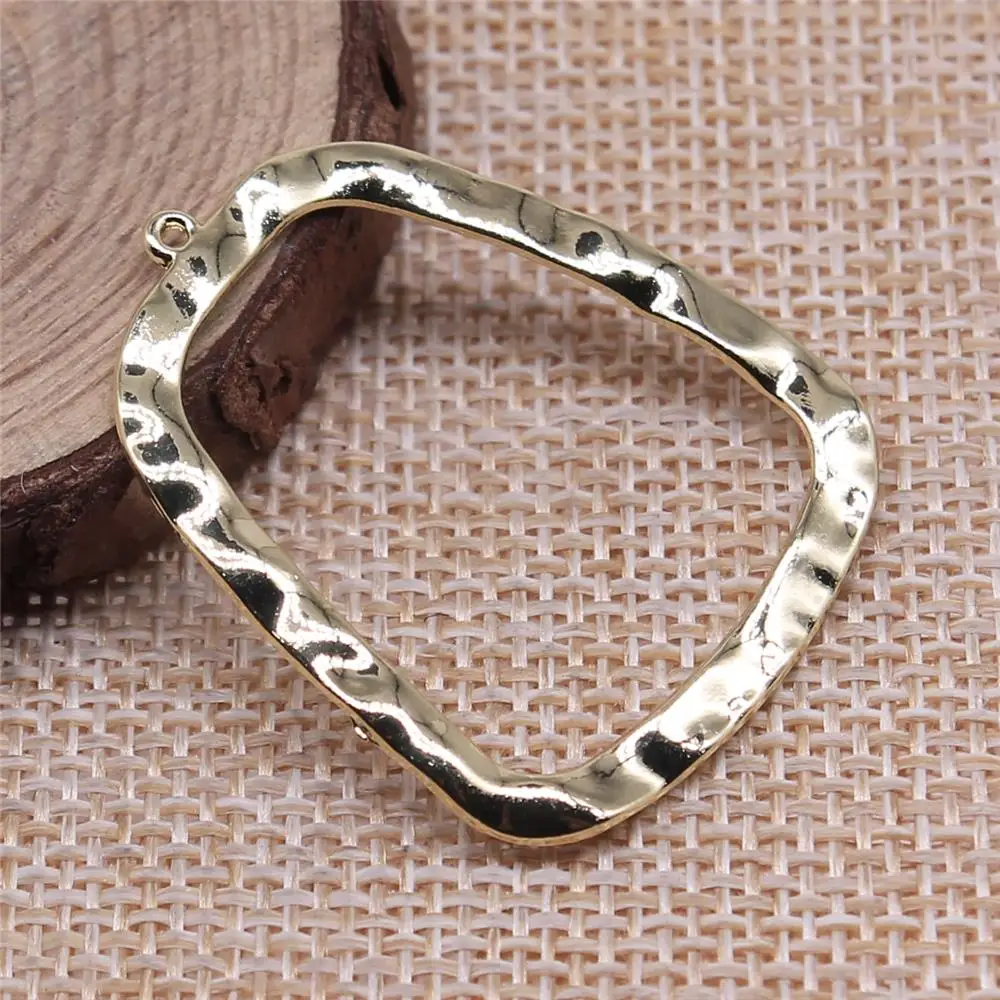 

10Pcs 38x30mm Kc Gold Color Geometry Charms For DIY Bracelet Necklace Jewelry Making
