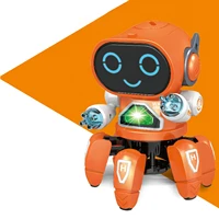 kids robot toys musical dancing robot rotatable robot multi functional electric toy with music led light puzzle toy baby gift