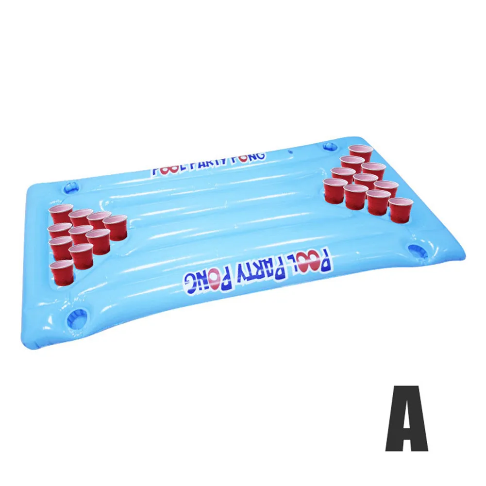 

Hot 24/28 Cup Holder Inflatable Beer Pong Table Pool Float Summer Water Party Fun Air Mattress Cooler Float DO2